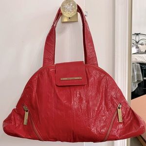 Red Vegan Leather Purse